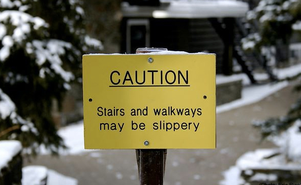 Slip and Fall Caution accidents can be avoided with a Sign 